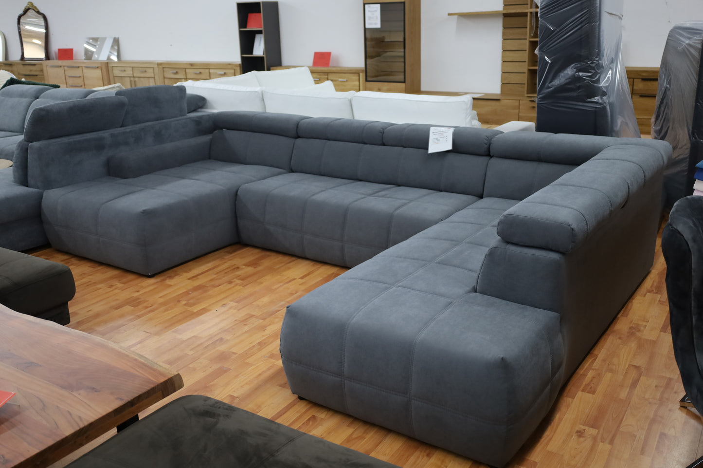 Sofa Couch Wohnlandschaft +Sitztiefe verstellbar +Kopfstütze vers. –  möbel-outlet-24